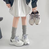 軽量厚底 パールチャーム付 チェック リボン スニーカー 5432 | Shoes in Closet | 詳細画像2
