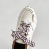 軽量厚底 パールチャーム付 チェック リボン スニーカー 5432 | Shoes in Closet | 詳細画像21