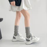 軽量厚底 パールチャーム付 チェック リボン スニーカー 5432 | Shoes in Closet | 詳細画像14
