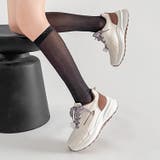 軽量厚底 パールチャーム付 チェック リボン スニーカー 5432 | Shoes in Closet | 詳細画像5