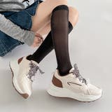 軽量厚底 パールチャーム付 チェック リボン スニーカー 5432 | Shoes in Closet | 詳細画像3