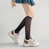 軽量厚底 パールチャーム付 チェック リボン スニーカー 5432 | Shoes in Closet | 詳細画像7