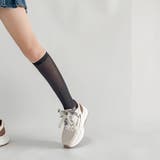 軽量厚底 パールチャーム付 チェック リボン スニーカー 5432 | Shoes in Closet | 詳細画像8