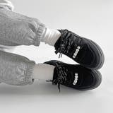 厚底 チャーム付 ダブルシューレース コート スニーカー 5434 | Shoes in Closet | 詳細画像14