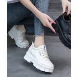 アイボリー | 軽量厚底 凹凸ソール シンプル インソール入り スニーカー 55 | Shoes in Closet