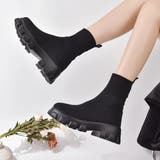 厚底 凹凸ブロックソール ニット / ソックスブーツ 571 | Shoes in Closet | 詳細画像5