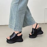 軽量厚底 変型プラットフォーム やわらか バック ストラップ サンダル 581 | Shoes in Closet | 詳細画像7