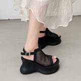 軽量厚底 変型プラットフォーム やわらか バック ストラップ サンダル 581 | Shoes in Closet | 詳細画像13