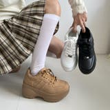 軽量厚底 スタイルアップソール ダブルライン スニーカー 5857 | Shoes in Closet | 詳細画像1 