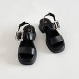 軽量厚底 ビジューバックル ヒール サンダル 5923 | Shoes in Closet | 詳細画像8 