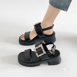 軽量厚底 ビジューバックル ヒール サンダル 5923 | Shoes in Closet | 詳細画像6 