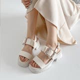 軽量厚底 ビジューバックル ヒール サンダル 5923 | Shoes in Closet | 詳細画像14 
