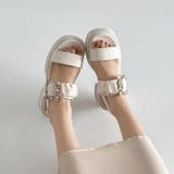 軽量厚底 ビジューバックル ヒール サンダル 5923 | Shoes in Closet | 詳細画像15 