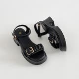 軽量厚底 チャンキーヒール バックル ギャザーベルト サンダル 5991 | Shoes in Closet | 詳細画像10 