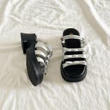 軽量厚底 2WAY ３連リボン ストラップ ヒール サンダル 5992 | Shoes in Closet | 詳細画像11 