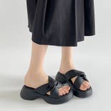 厚底 サイド クロスベルト やわらか ミュール サンダル 5995 | Shoes in Closet | 詳細画像14 