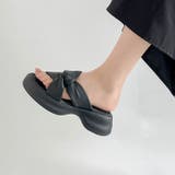 厚底 サイド クロスベルト やわらか ミュール サンダル 5995 | Shoes in Closet | 詳細画像16 