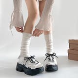 ホワイト/ブラック | 厚底 バルキー スニーカーソール  スポーツサンダル 6357 | Shoes in Closet