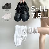 厚底 インヒール入り ビジューパーツ スニーカー 6434 | Shoes in Closet | 詳細画像1