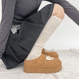 キャメル | 軽量厚底 もこもこファー メリージェーン ムートン スリッポン 6465 | Shoes in Closet