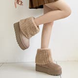 軽量厚底 プラットフォーム ファーカバー ムートンブーツ 6492 | Shoes in Closet | 詳細画像10 