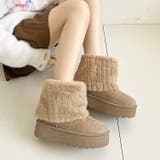 軽量厚底 プラットフォーム ファーカバー ムートンブーツ 6492 | Shoes in Closet | 詳細画像9 