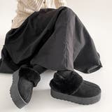 軽量厚底 2WAY ファーベルト付 ボア ムートン サボ スリッポン 6495 | Shoes in Closet | 詳細画像4 