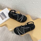 厚底2段ソール ラインストーン サンダル 6558 | Shoes in Closet | 詳細画像4