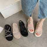 厚底2段ソール ラインストーン サンダル 6558 | Shoes in Closet | 詳細画像1