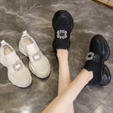 軽量厚底 スポーティー ビジュー ニット スニーカー 670 | Shoes in Closet | 詳細画像1 