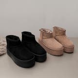 軽量厚底 プラットフォーム プレーン ショート丈 ムートンブーツ 6813 | Shoes in Closet | 詳細画像15 