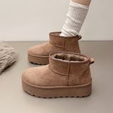 軽量厚底 プラットフォーム プレーン ショート丈 ムートンブーツ 6813 | Shoes in Closet | 詳細画像12 