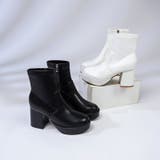 厚底チャンキー ハイソール ストレッチ ショートブーツ 6845 | Shoes in Closet | 詳細画像15