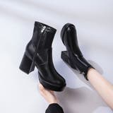厚底チャンキー ハイソール ストレッチ ショートブーツ 6845 | Shoes in Closet | 詳細画像5