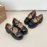 軽量厚底 ヒールアップ 2WAYストラップ リボン メリージェーン 6942 | Shoes in Closet | 詳細画像16