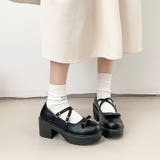 軽量厚底 ヒールアップ 2WAYストラップ リボン メリージェーン 6942 | Shoes in Closet | 詳細画像3