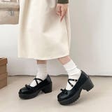 軽量厚底 ヒールアップ 2WAYストラップ リボン メリージェーン 6942 | Shoes in Closet | 詳細画像4