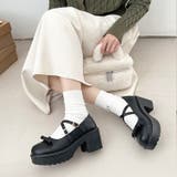 軽量厚底 ヒールアップ 2WAYストラップ リボン メリージェーン 6942 | Shoes in Closet | 詳細画像6