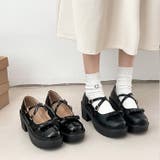 軽量厚底 ヒールアップ 2WAYストラップ リボン メリージェーン 6942 | Shoes in Closet | 詳細画像1
