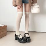 軽量厚底 ヒールアップ 2WAYストラップ リボン メリージェーン 6942 | Shoes in Closet | 詳細画像10