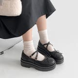 軽量厚底 ダブルソール 2WAYストラップ リボン メリージェーン 6943 | Shoes in Closet | 詳細画像3 