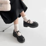 軽量厚底 ダブルソール 2WAYストラップ リボン メリージェーン 6943 | Shoes in Closet | 詳細画像4 