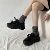 厚底 ダブル リボン シューレース  ボリューム スニーカー 739 | Shoes in Closet | 詳細画像3 