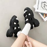 軽量厚底 高反発クッションソール 多連ベルクロ スポーツサンダル 7485 | Shoes in Closet | 詳細画像3 