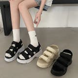 軽量厚底 高反発クッションソール 多連ベルクロ スポーツサンダル 7485 | Shoes in Closet | 詳細画像2 