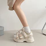 軽量厚底ボリュームソール ベルクロ バックル スポーツサンダル 7486 | Shoes in Closet | 詳細画像16 