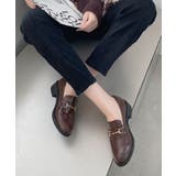 ダークブラウン/エナメル-A(四角ビット) | 《ストレスフリー》超軽量 マニッシュ ビット ローファー 7636 | Shoes in Closet