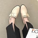 アイボリー/スムース | 超軽量マニッシュ バックル付き ローファー 7666 | Shoes in Closet