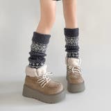 厚底 プラットフォーム レースアップ ボア ムートン ブーツ 840 | Shoes in Closet | 詳細画像14 