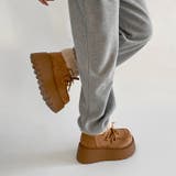 厚底 プラットフォーム レースアップ ボア ムートン ブーツ 840 | Shoes in Closet | 詳細画像3 